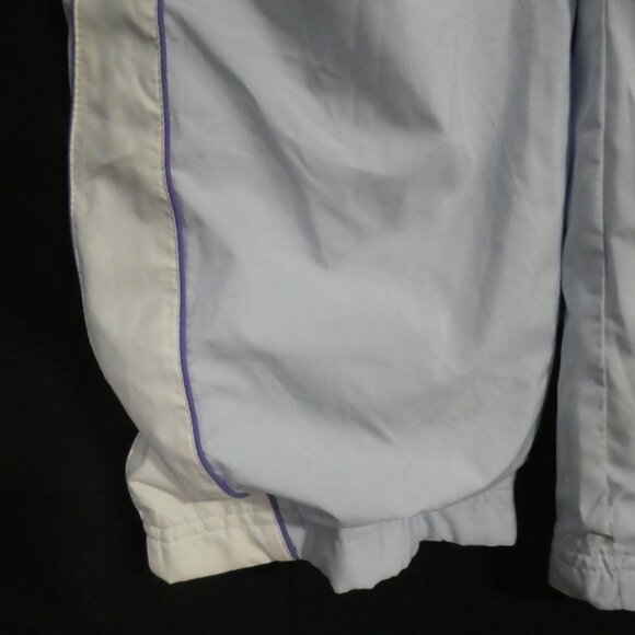 OLD NAVY | medium | Light Blue Insulated Sport Pants with Stripes & Silver Print - Picture 15 of 16